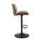 Armen Living Brock Adjustable Gray Faux Leather and Walnut Wood with Black Finish Bar Stool LCBCBAWABLGR - alternate 4